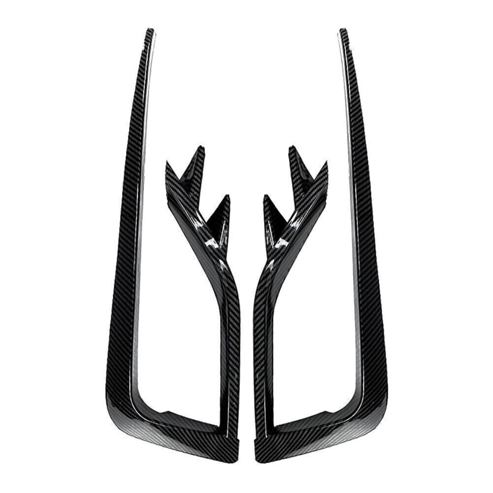 Fog Light Lamp Cover Bumper Grille Trim Carbon Fiber for VW for Golf MK7.5 2017-2019