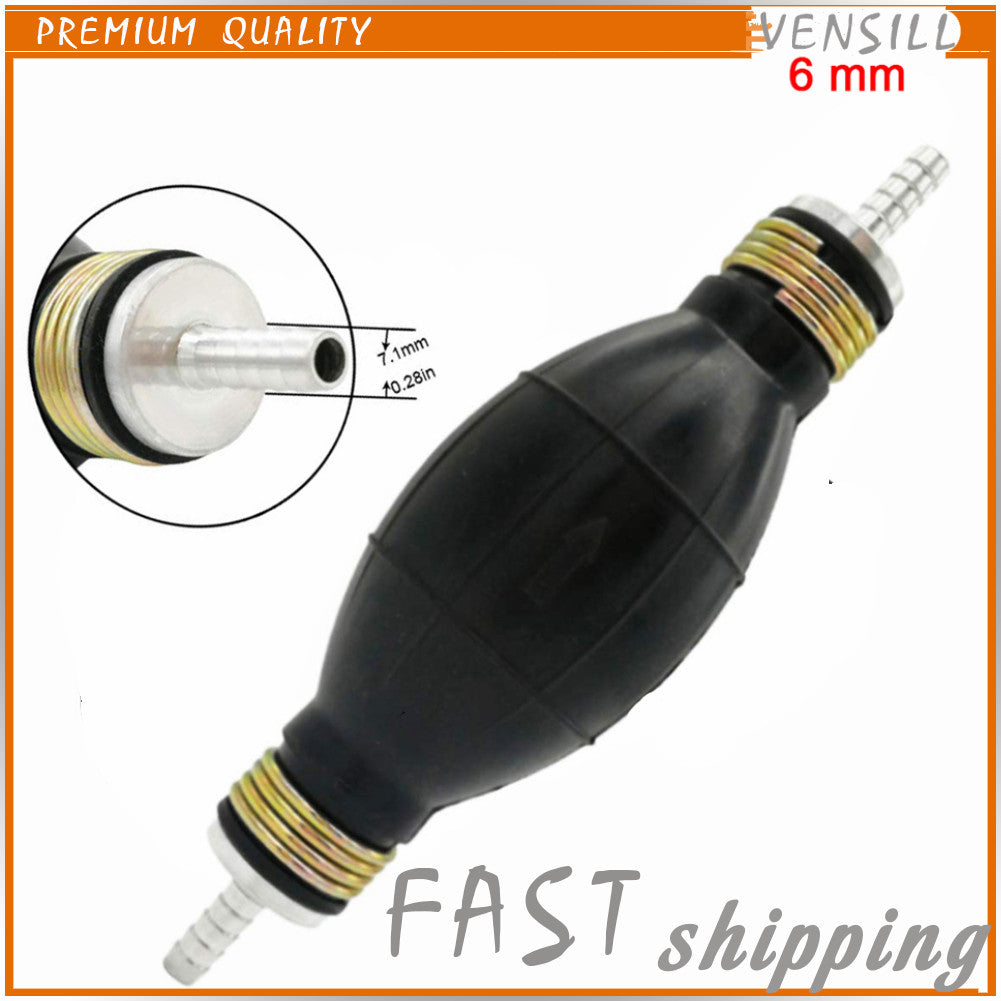 Hand Pinch Fuel Pump Hand-actuated 6mm Liquid Transfer For Gas Petrol Diesel Car
