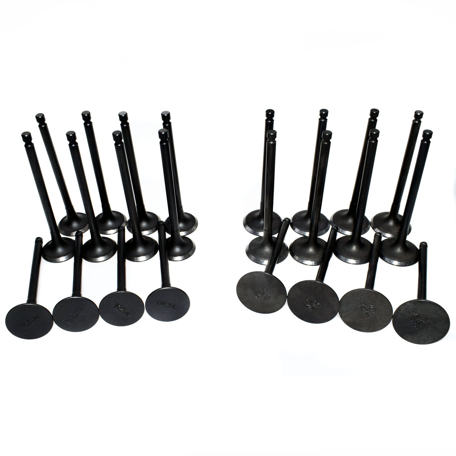 Intake and exhaust valves suitable for Hyundai and for Kia 2.5L and 2.7L engines (models 2221137201 and 2221237200, 24-piece set).