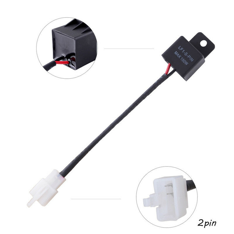 Motorcycle 2 Pin 12V Signal Rate Control Relay LED Turn Signals Light Flasher