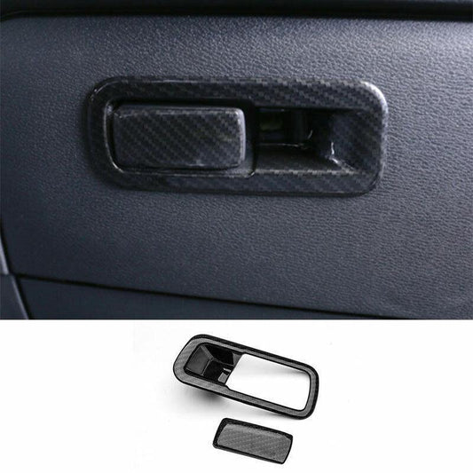 for BMW X1 F48 2016-2021 ABS Carbon Fiber for Co -Pilot Storage Box Handle Bowl Trim