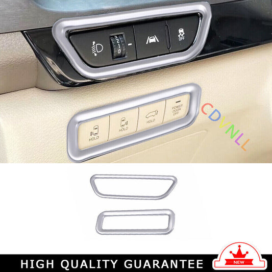 Center ConsoleHeadlight Button Cover Trim for Kia Carnival 2022-23 Matte Silver