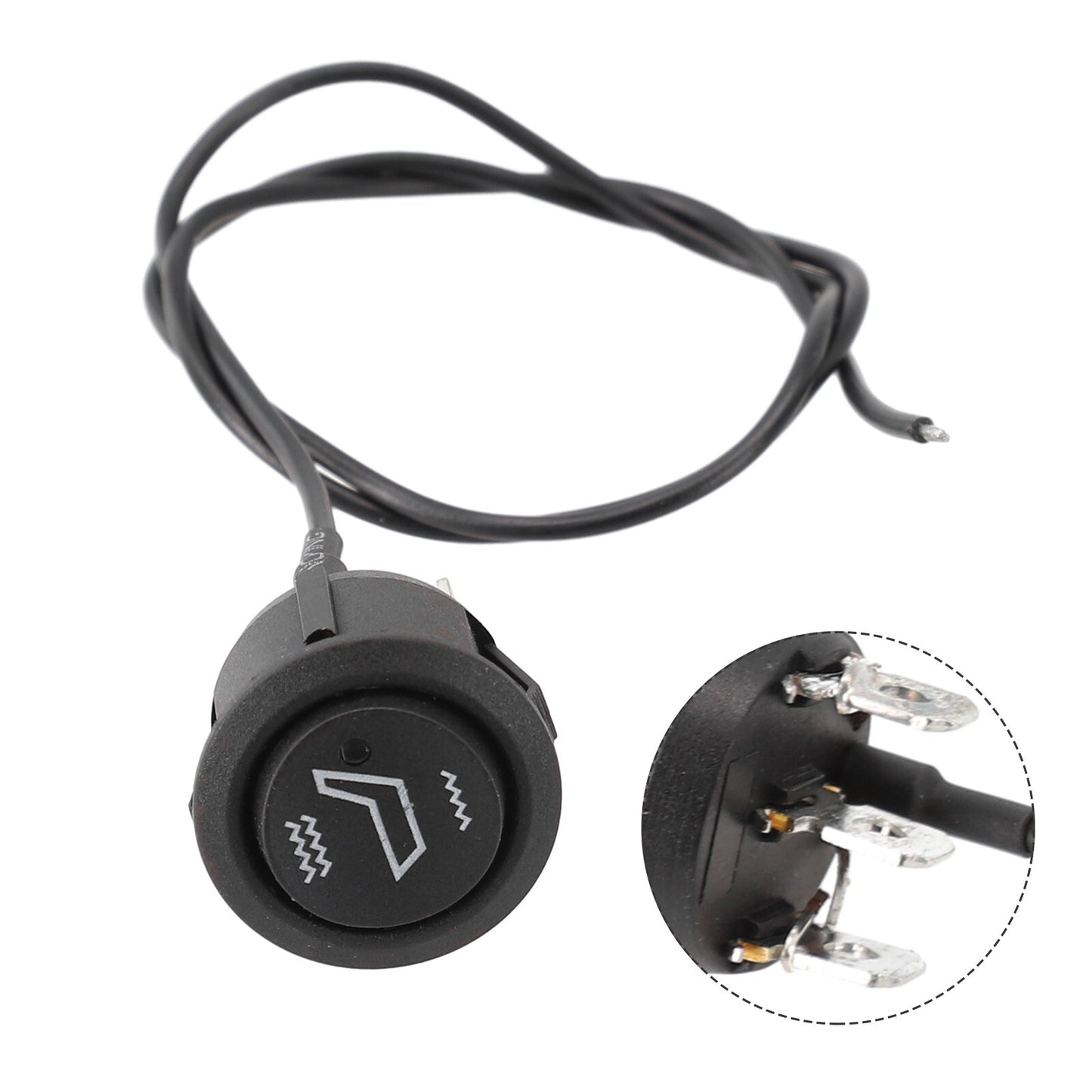 Plastic and metal for seat switches suitable for all cars, 3-pin control heater switch, 12V