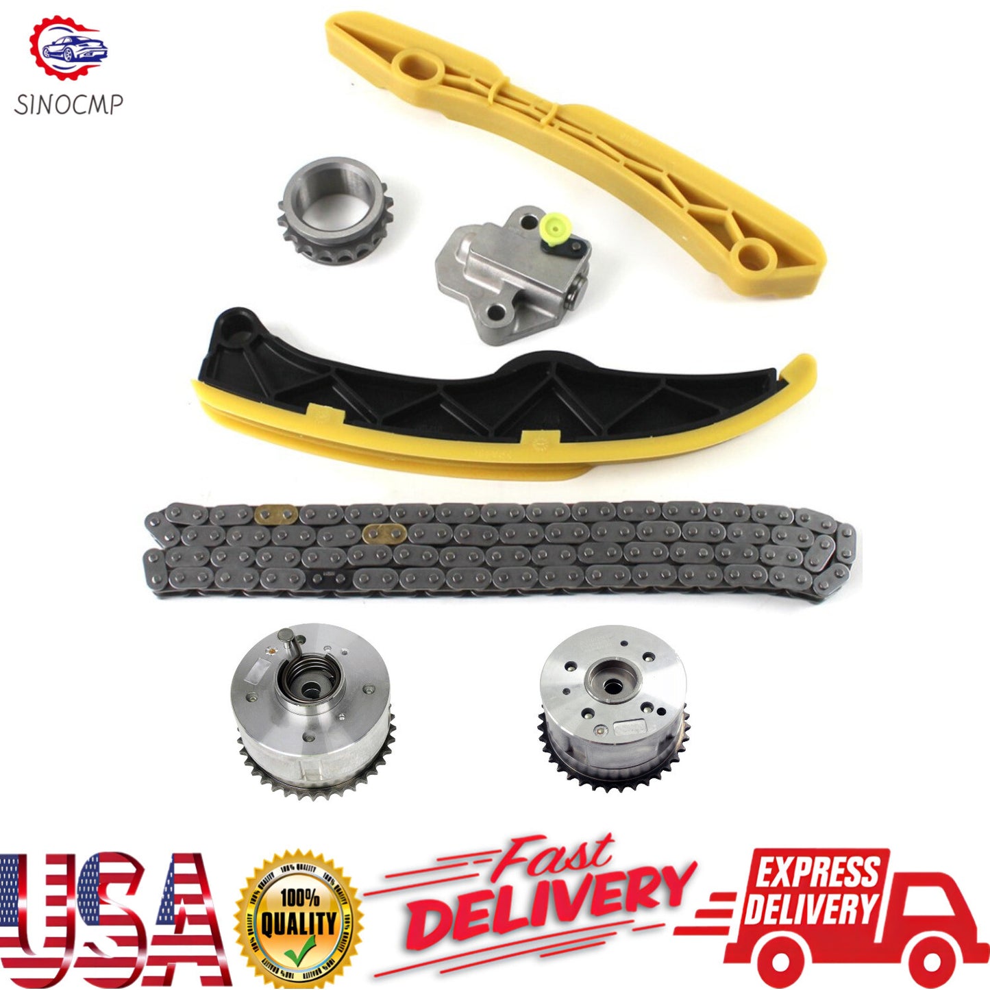 Timing Chain Kit  VVT Gears for Hyundai Accent for Kia Soul 1.6L G4FC/ G4FA 2012-17