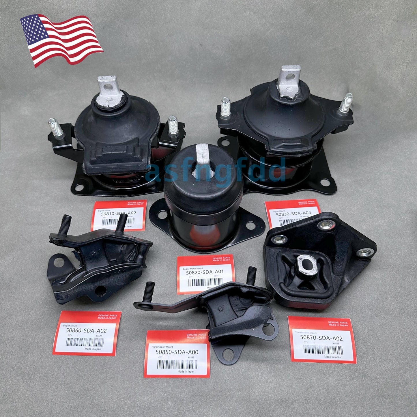 for Honda Accord 2.4L Engine, Motor, and Transmission Mounting Kit (6pcs, Automatic) - Suitable for 03-07 for Honda Accord