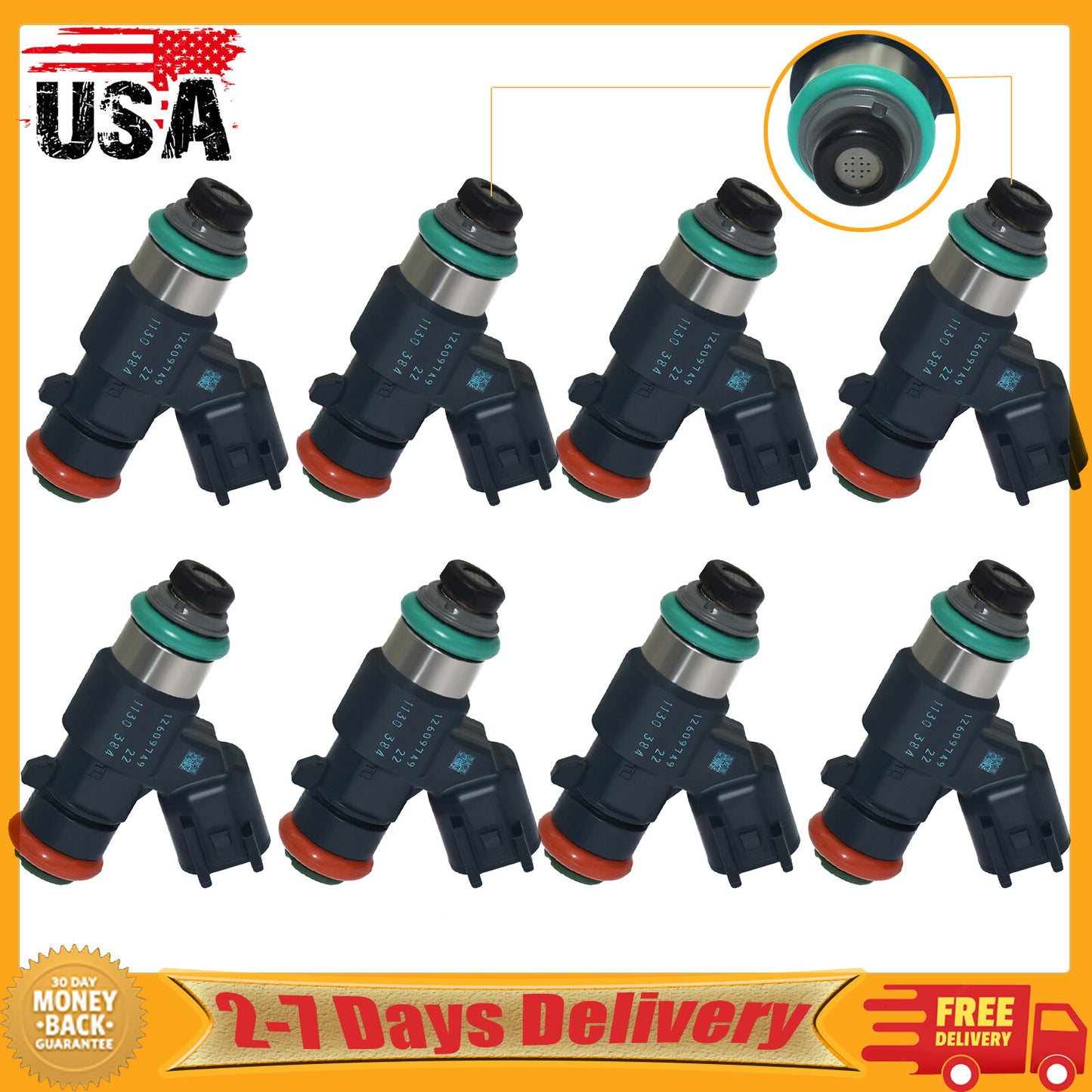 8x Fuel Injector for Sierra for GMC Silverado1500 for Yukon for Escalade for Hummer H2 12609749