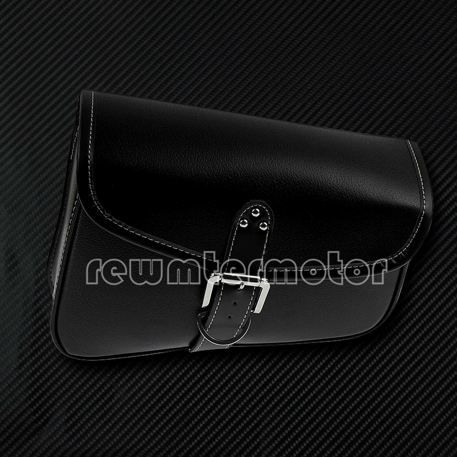 Black Right Side Saddlebag Saddle Bag Fit For Sportster XL883 XL1200 PU Leather