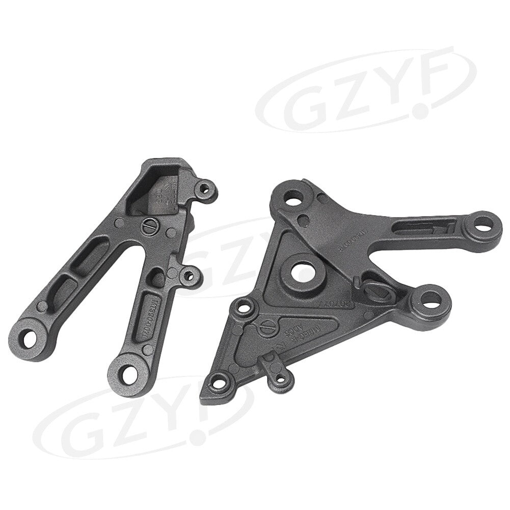 Front Rider Foot Pegs Footrest Bracket Motor for Honda CBR600RR 2003-2006 Black