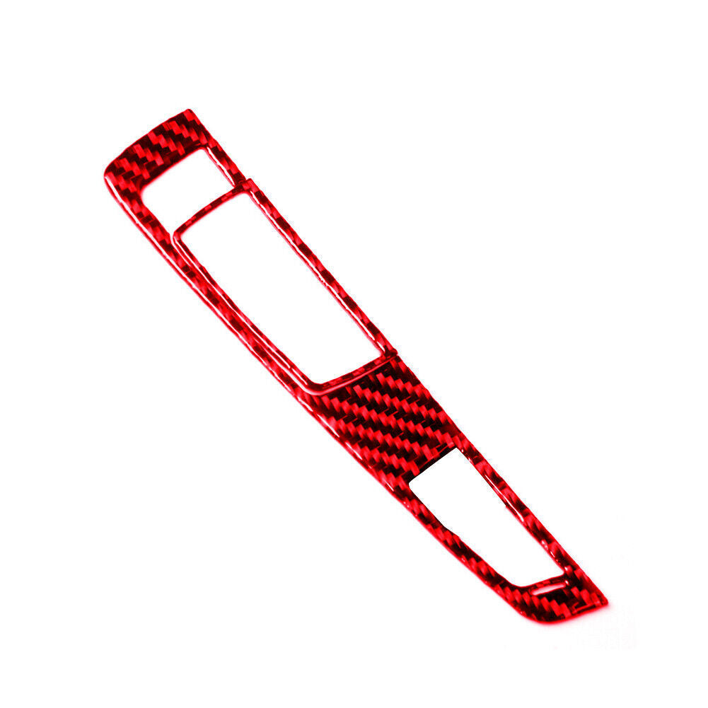 Red Carbon Fiber Gear Shift Button Interior Trim for BMW 6Series F12 F13 2011-18