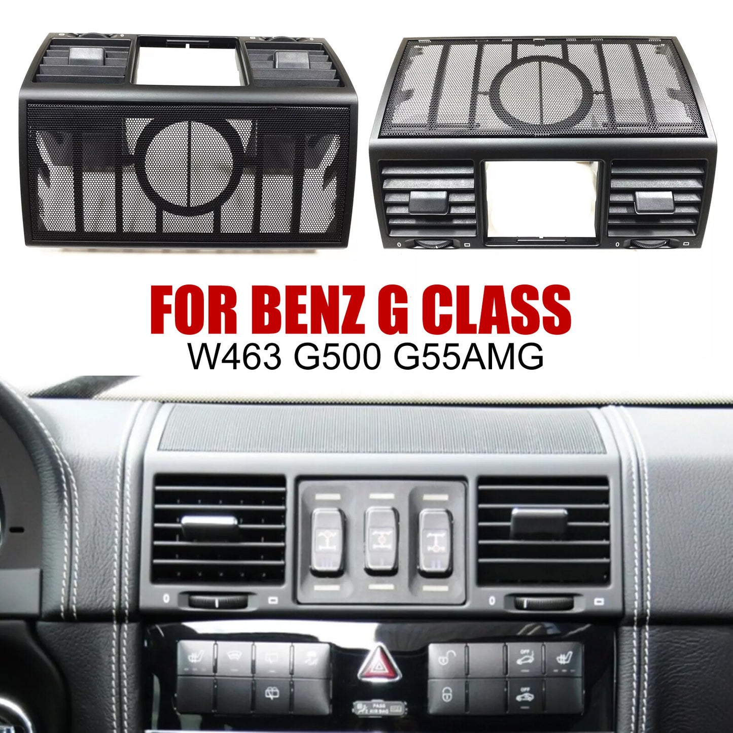 Dashboard Speaker Air Vent Grille Cover for Mercedes-Benz G-Class W463 2004-2012