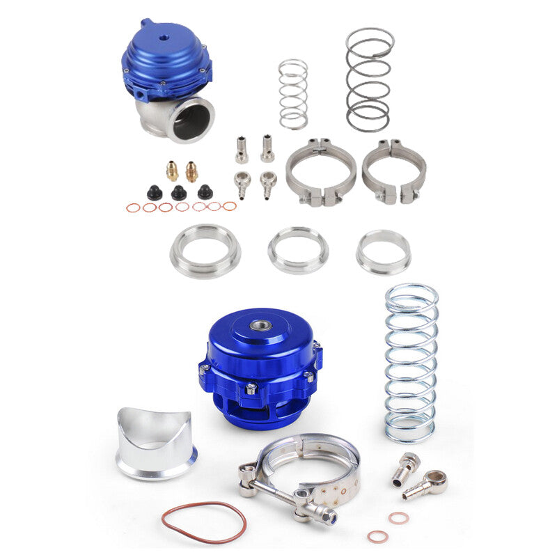 50mm BOV Blow Off Valve Turbocharger + 44mm V-Band MVR External Turbo Wastegate