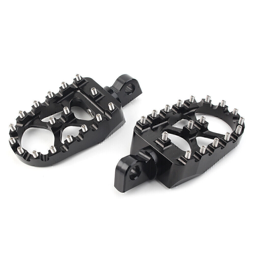 Black Wide Fat Foot Pegs MX Style Footpegs for Harley Sportster 883 Dyna Bobber