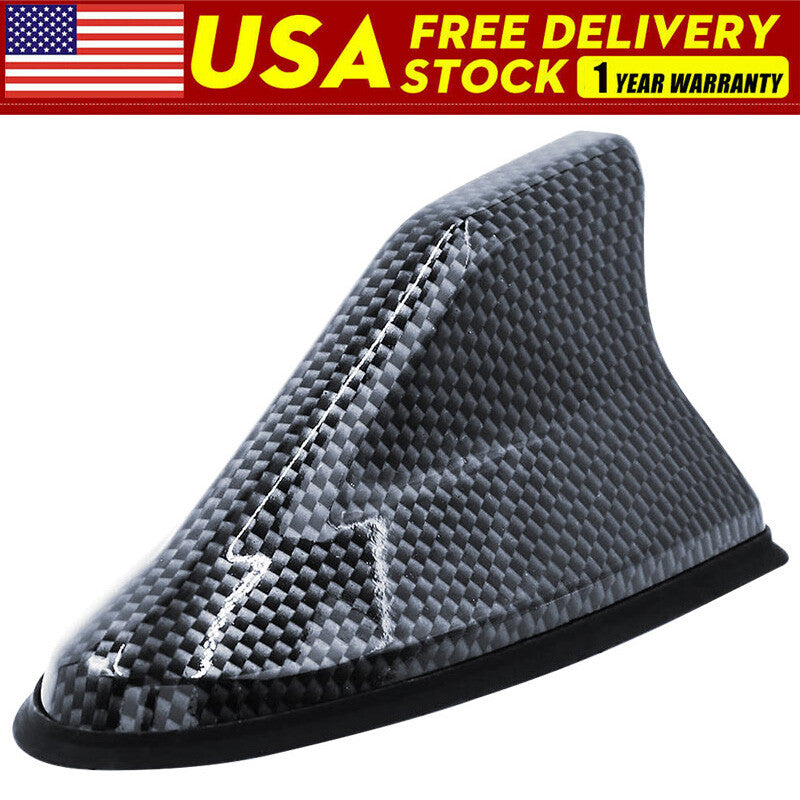Fin Roof Car Trim Antenna Carbon Fiber Shark Radio FM/AM Antena Cover Waterproof