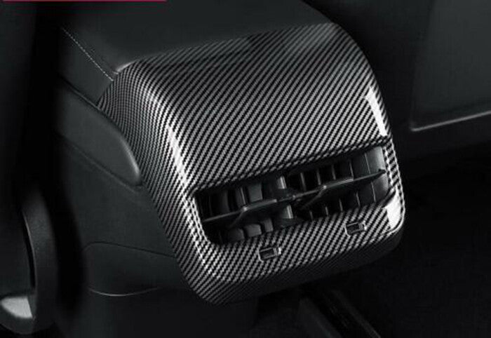 for Tesla Model 3 2017-23 Carbon Fiber Black Car Rear Air Vent Outlet Cover Trim
