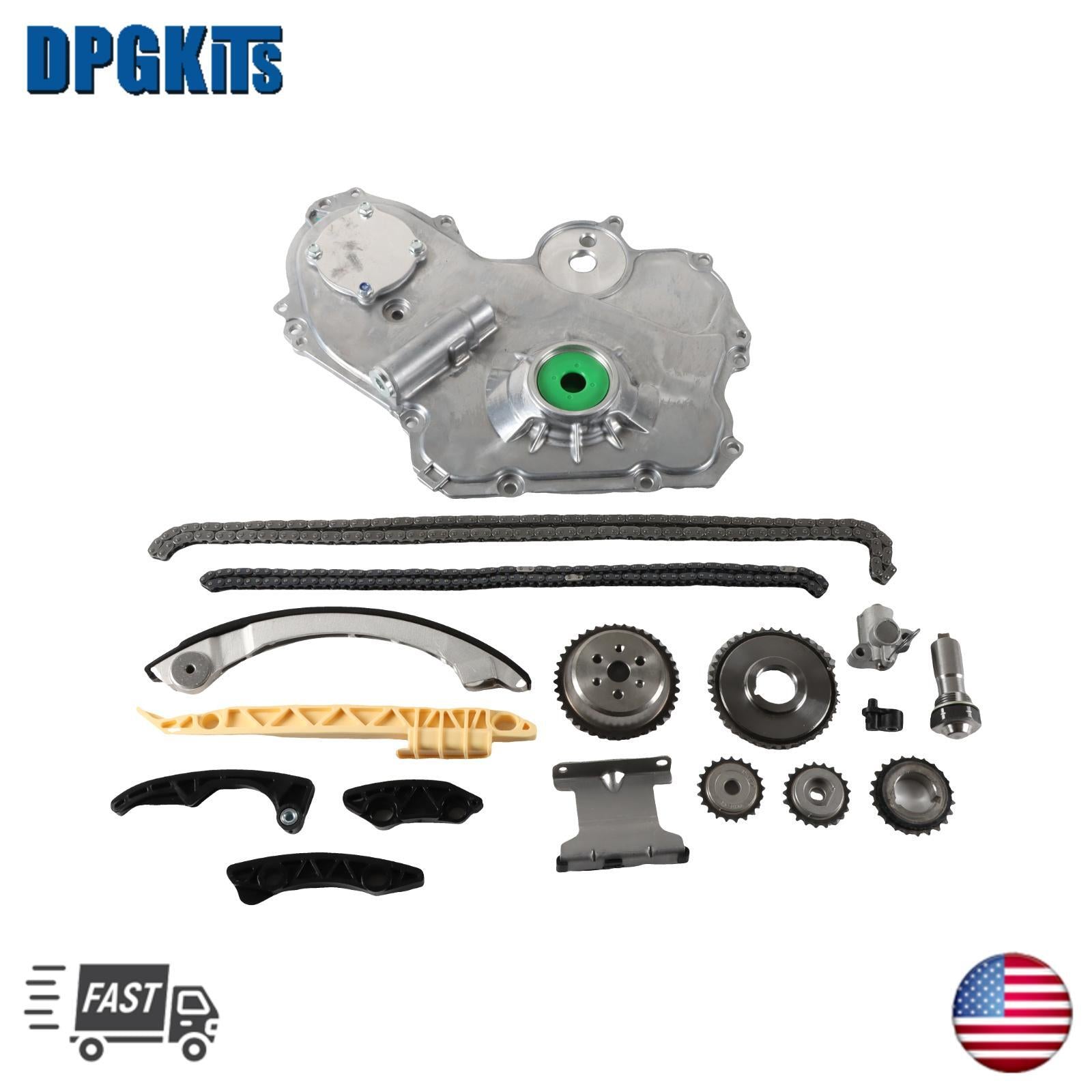 Timing Chain Kit Tensioner Guide Oil Pump Fits 2.0L 2.4L GM for Buick for Chevy for Pontiac