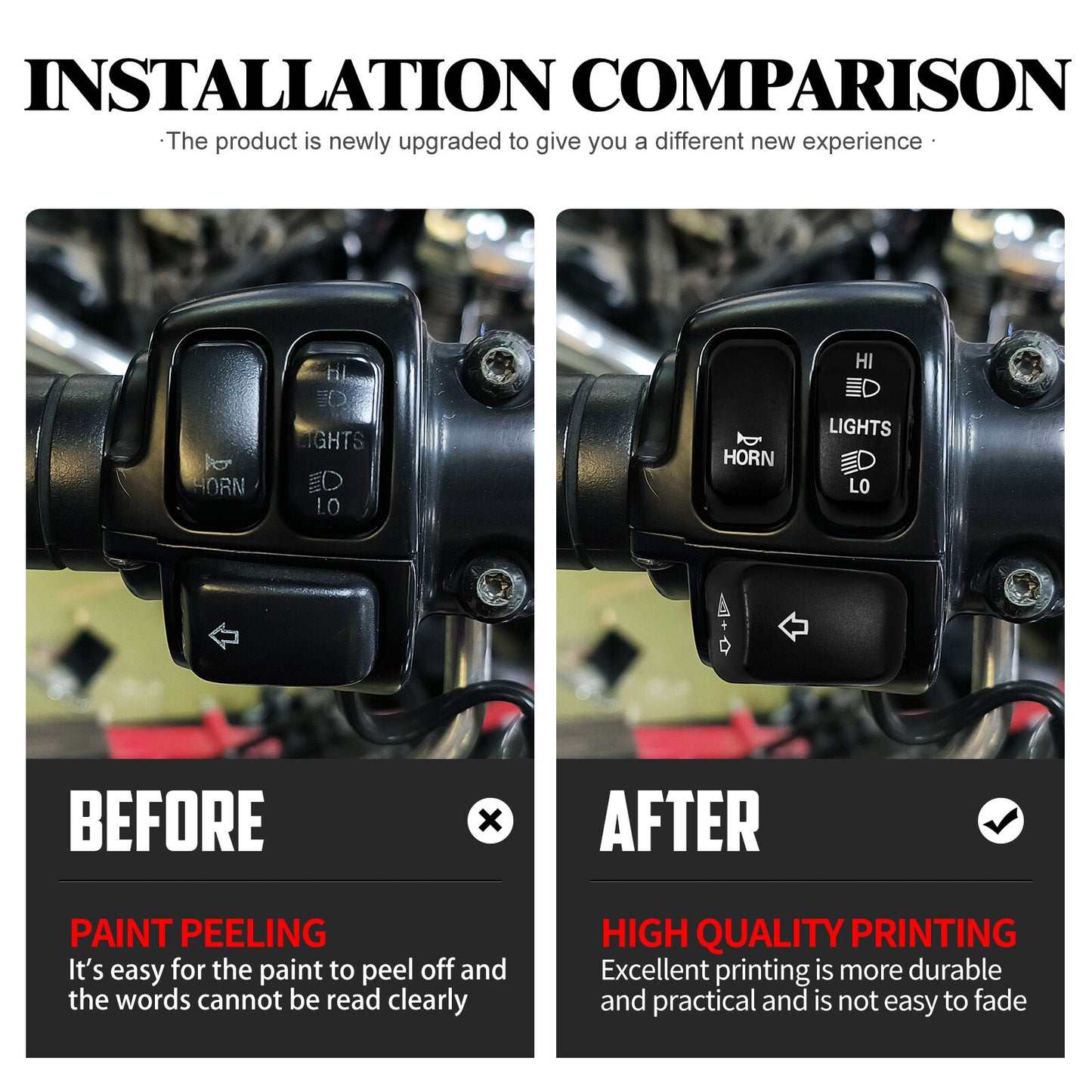 10x Black Replacement Switch Button Cap for Harley Touring Softail Dyna 96-13