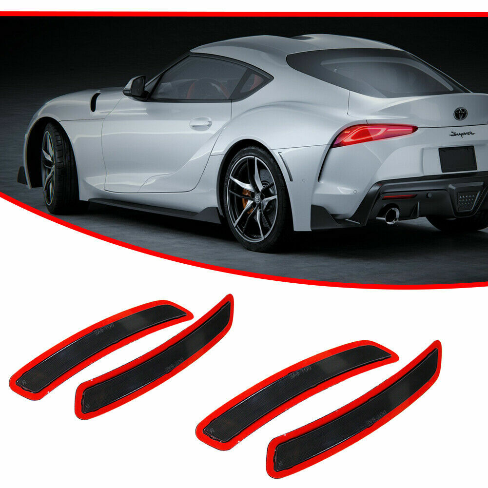 Black front and rear lens markers, 2-in-1, suitable for 2020-22 for Toyota GR Supra.