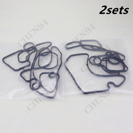 2sets For 2013-16 for Audi A6 A7 for A8 Q5 Q7 Quattro 3.0L Engine Oil Cooler Gasket Seal