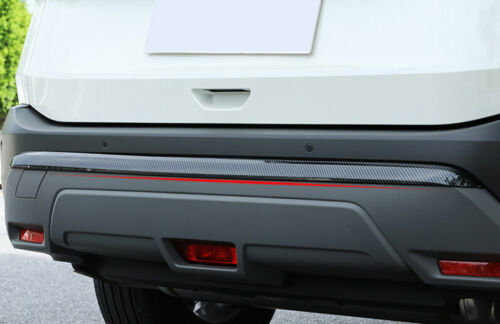 Rear Bumper Protector Carbon Fiber Strip Cover Trim for Nissan Rogue 2021-2023
