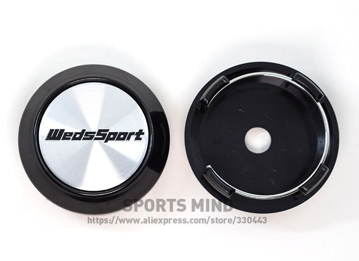 4x64mm Weds Sport Silver Wheel Center Cap Hub Cap Rim Cap Decal Logo CE28 Rim