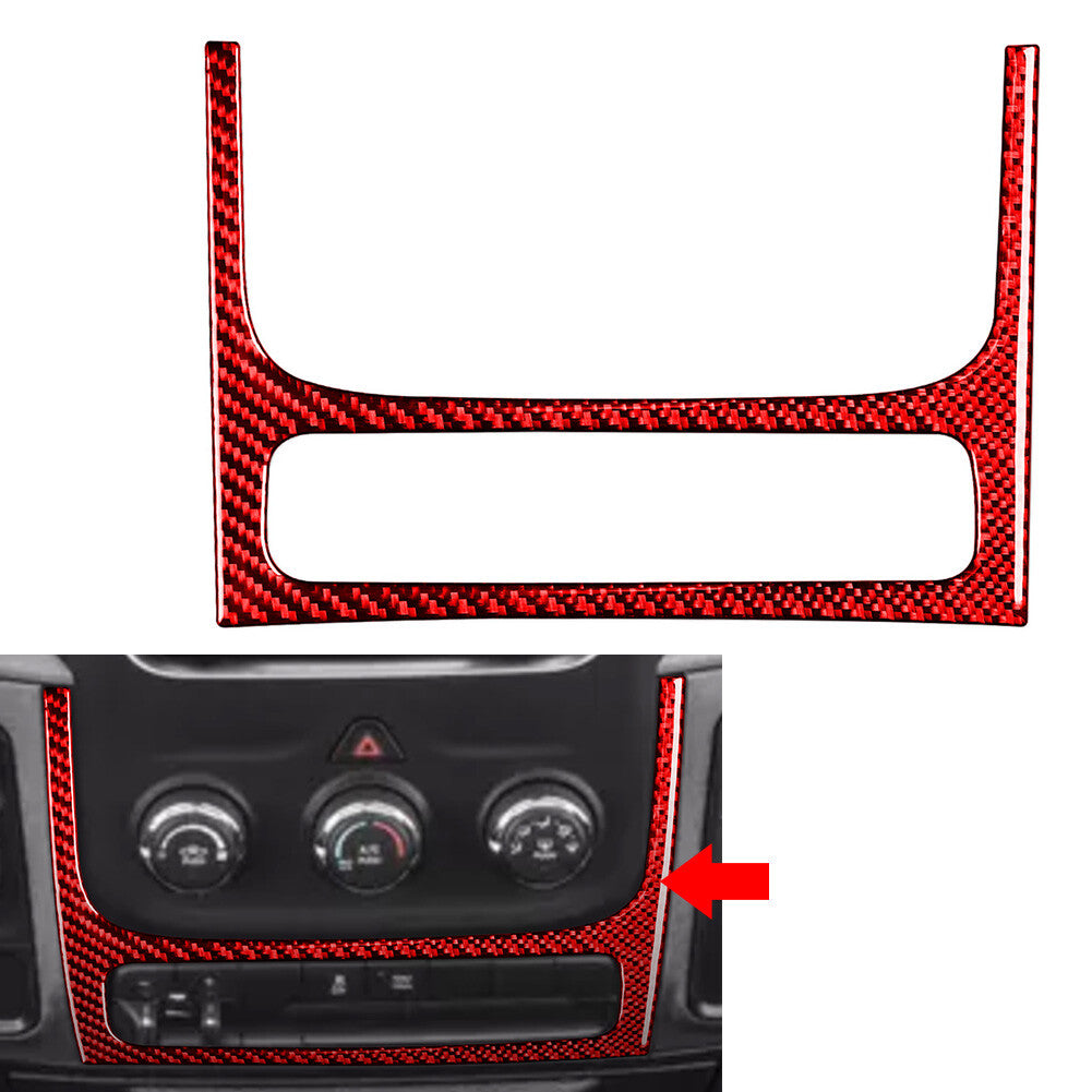 Red AC Control Lower Panel Cover Trim for Dodge for Ram 1500 2500 3500