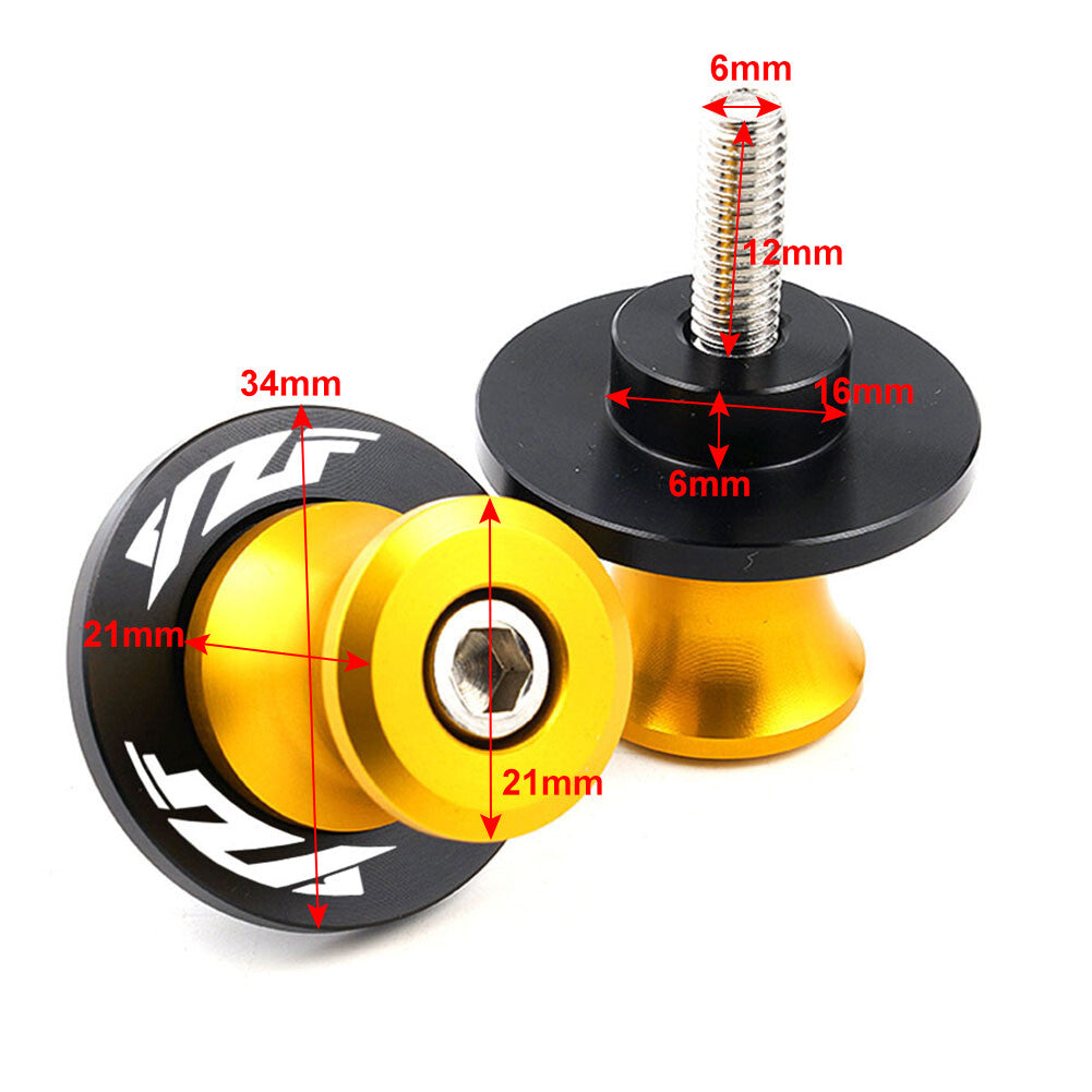Swingarm Spools Slider Stand ScrewsM6 for Yamaha YZF R1 R3 R6Red