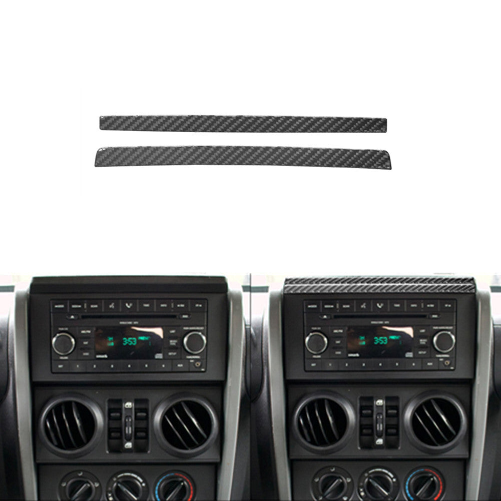 Carbon Fiber Upper Center Console Trim Panel for Jeep for Wrangler 2007-10