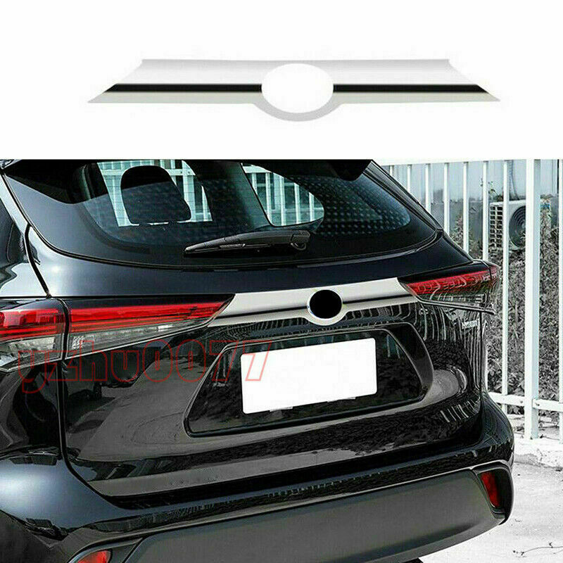 Chrome Rear Door Trunk Lid Panel Cover Trim for Toyota Highlander 2020-2022 2023