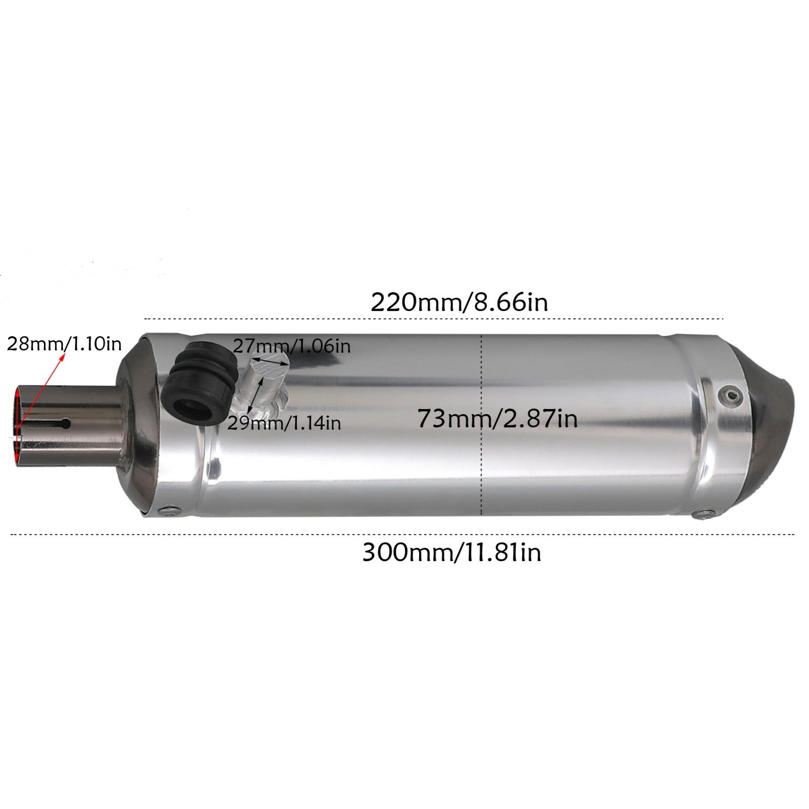 28mm exhaust muffler for Honda CRF50 Apollo SSR 110 125cc Pit Dirt bicycle 4WD