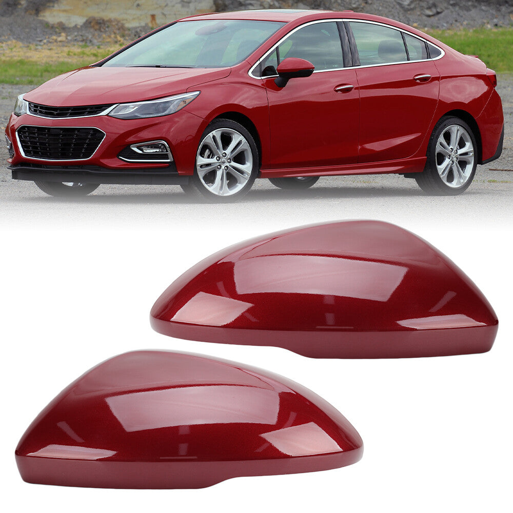 2¡Á F¨¹r for Chevrolet for Cruze 17-19 Au?enspiegel Spiegelgeh?use Abdeckung Rot L+R