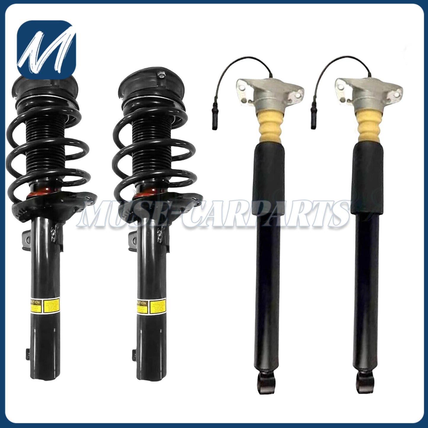 Two rear shock absorbers suitable for Mercedes Class C W205, C300, C400, C450, C63 (2015-2020)