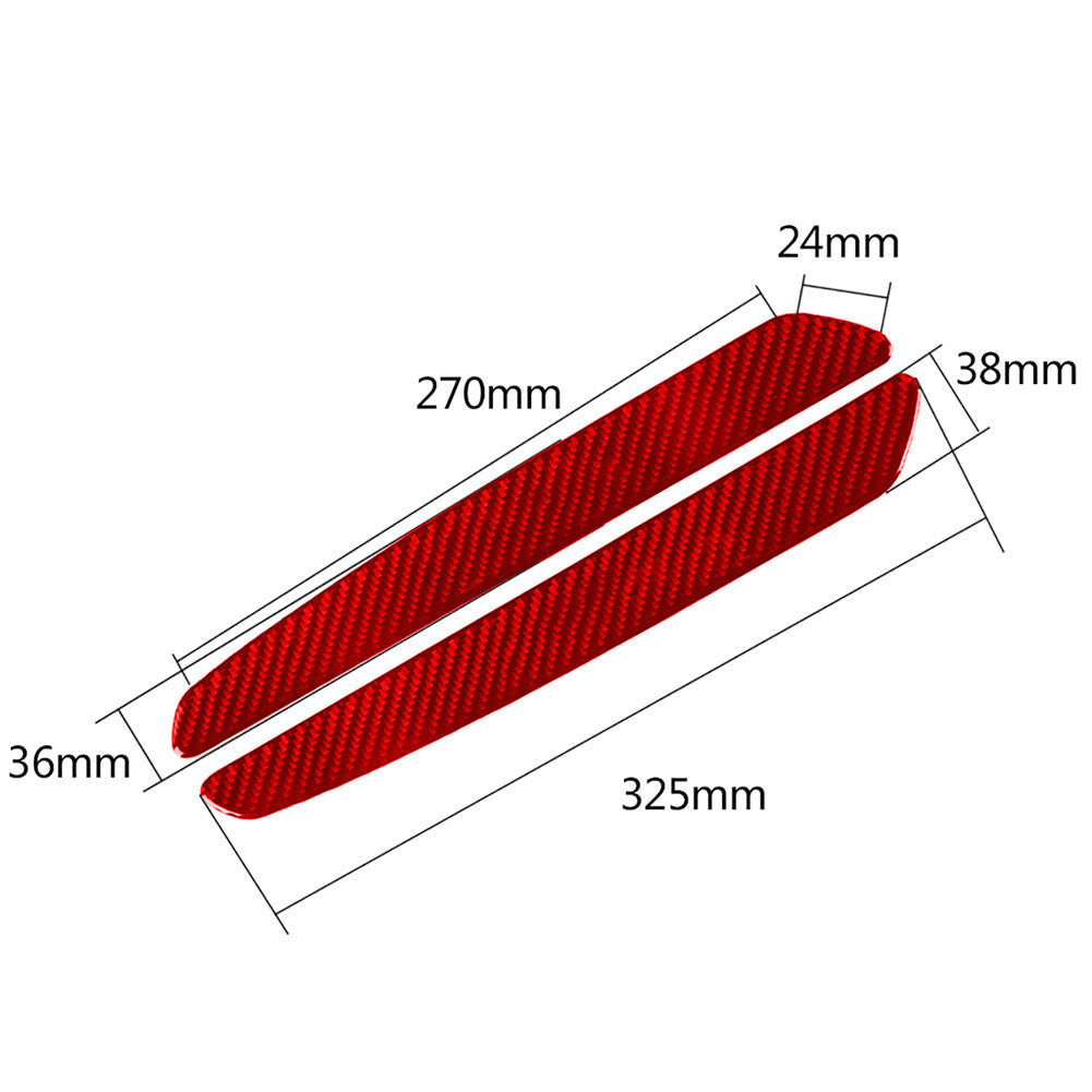 Red Carbon Fiber Door Sill Guard Cover Trim for Alfa Romeo Giulia 2017-2019