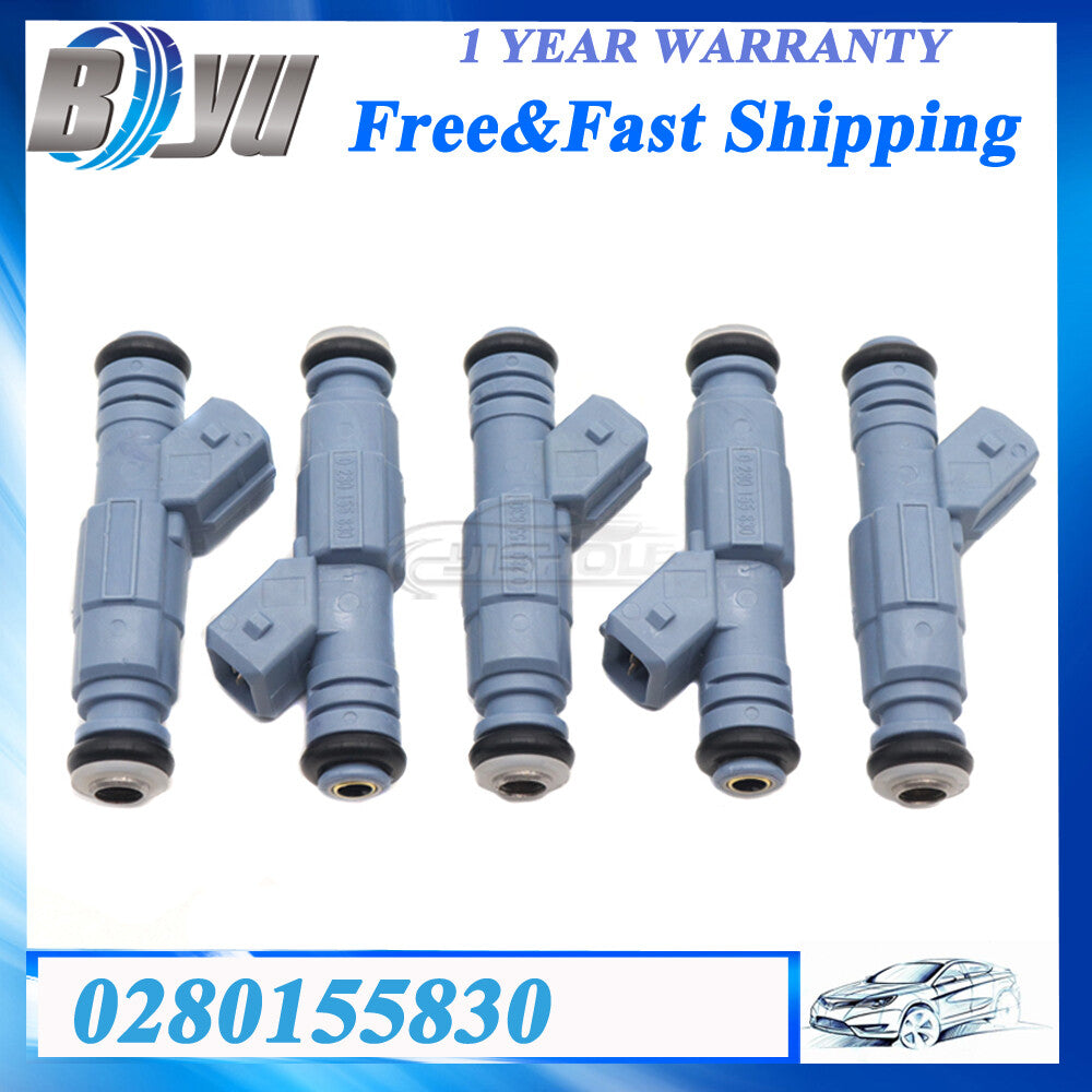 5pcs 0280155830 91860600 New Fuel Injectors for Volvo C70 V70 S60 S80 1999-2006