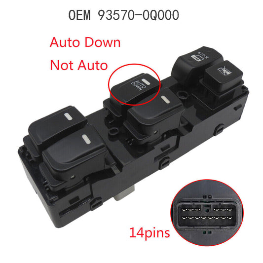for Hyundai for Elantra 93570-0Q000 1 Master Control Power Window Switch Front Left