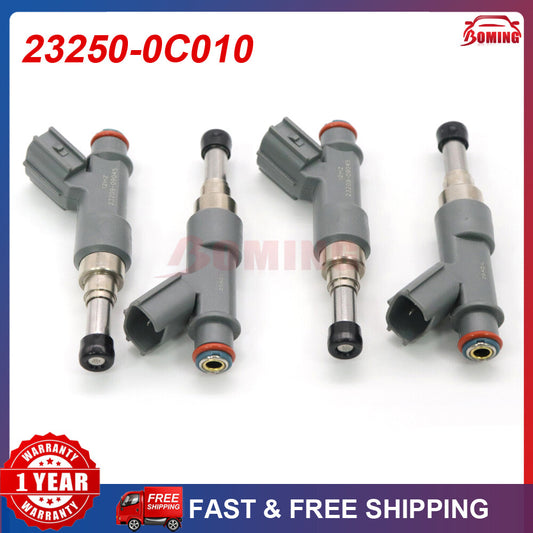 4PCS New 23250-0C010 Fuel Injectors For 2005-16 for Toyota Tacoma 2006-15 Hilux 2.7L