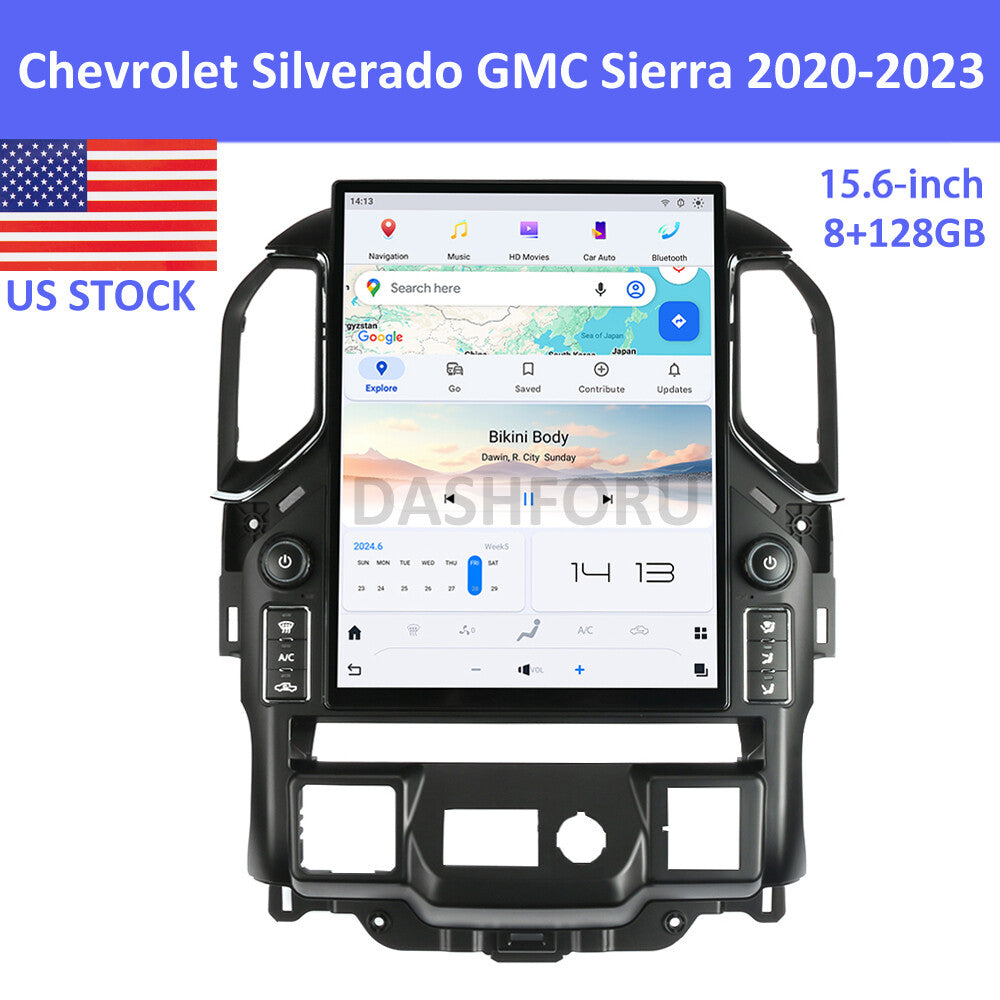 For 2019-2023 for Chevrolet Silverado for Tesla Vertical Screen 15.6 GPS Radio US STOCK