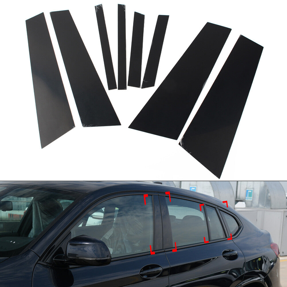 Window Central Middle Column B C Pillar Post Trim for BMW X4 G02 2019-2021 8PCs