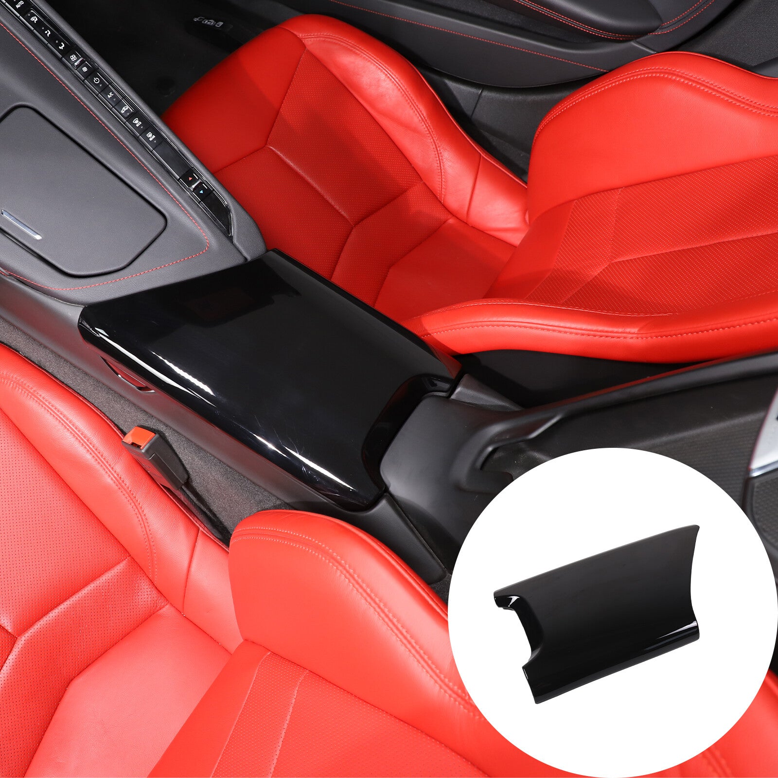 2-piece ABS silver center console side panel trim for Land Rover Evoque 2012-2018