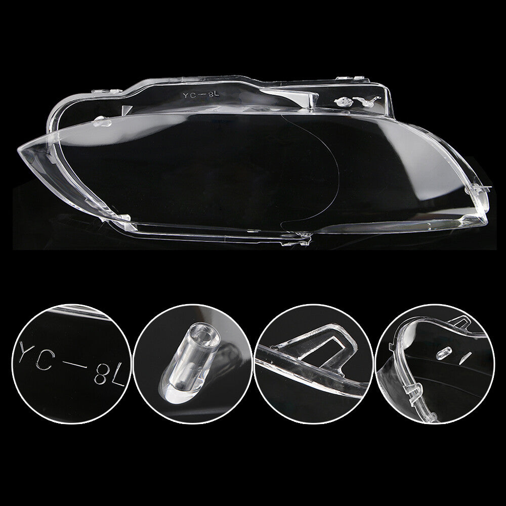 Headlight lens cover (right + left) suitable for BMW E92, E93, Coupe, M3 (2006-2010).
