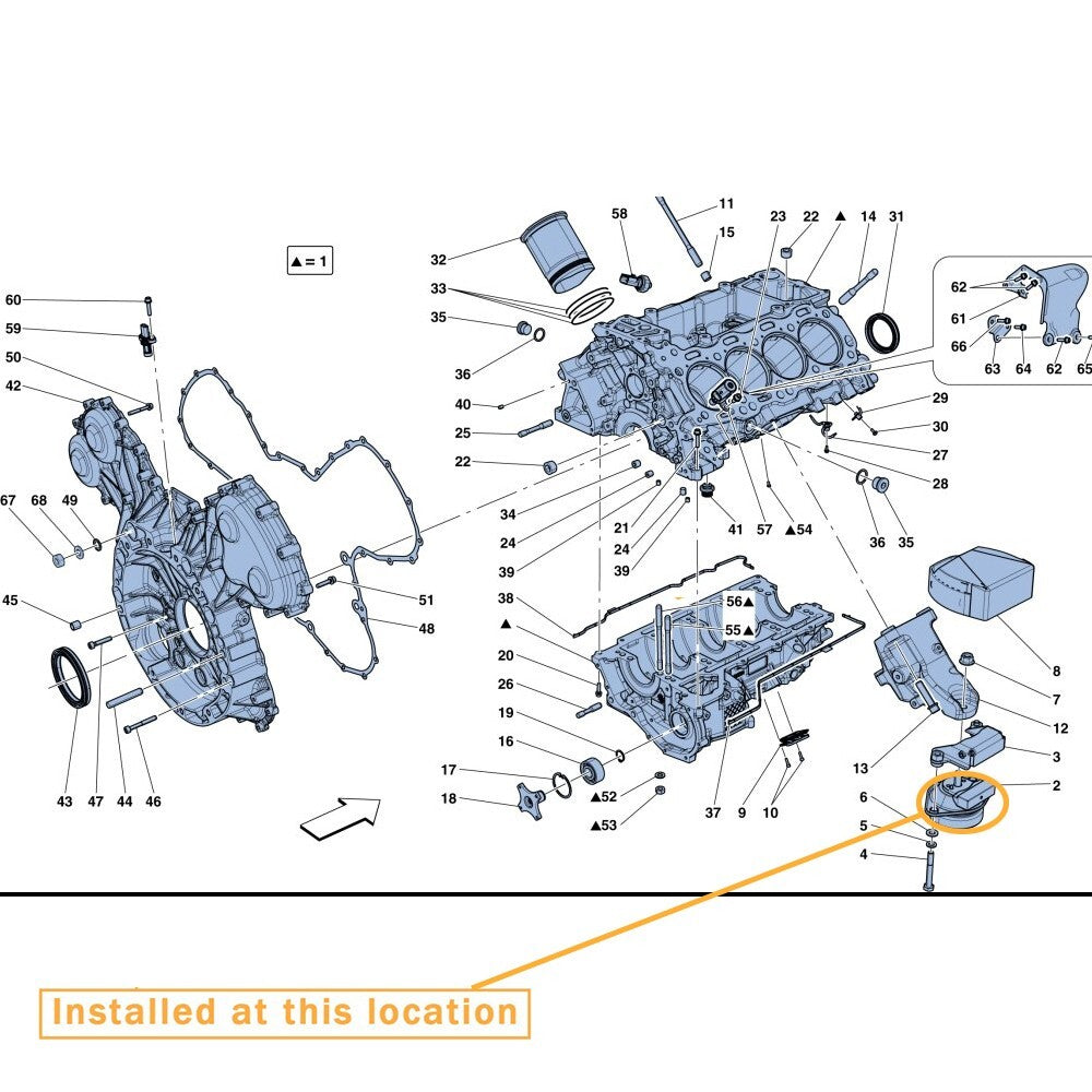 Equipment Manufacturer 303182- for Ferrari Portofino California T Roma Right Engine Mount