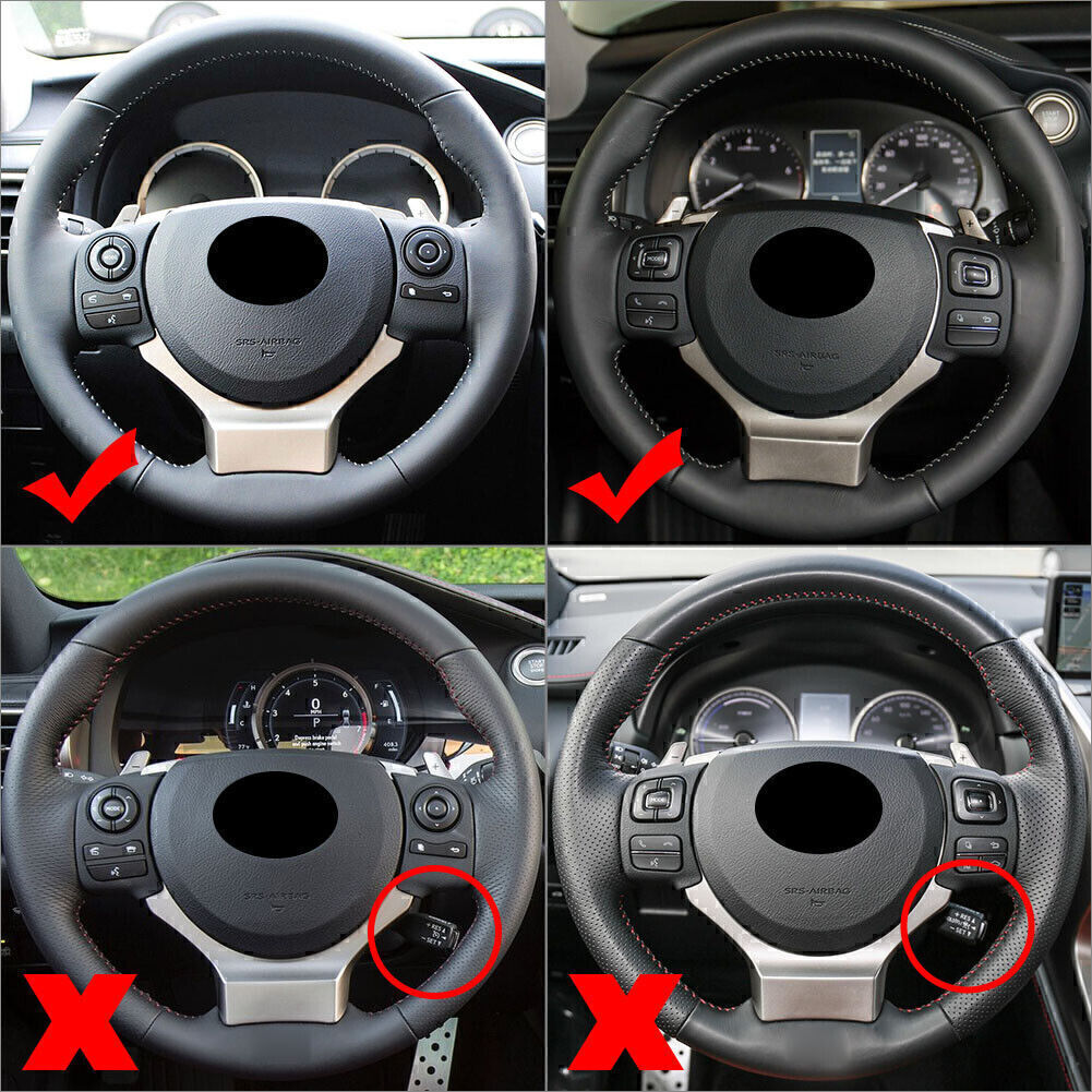 2-piece extended version car gear steering wheel paddle shifter for Lexus RC NX IS, silver.