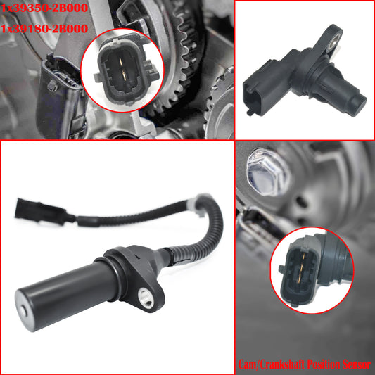 2pcs Cam/Crankshaft Position Sensors for Hyundai for Elantra Accent for Kia Forte Soul