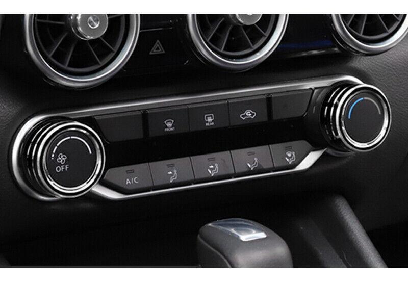 for Nissan Sentra 2020-2023 Aluminum Black Central Console AC Knob Cover Trim 2X