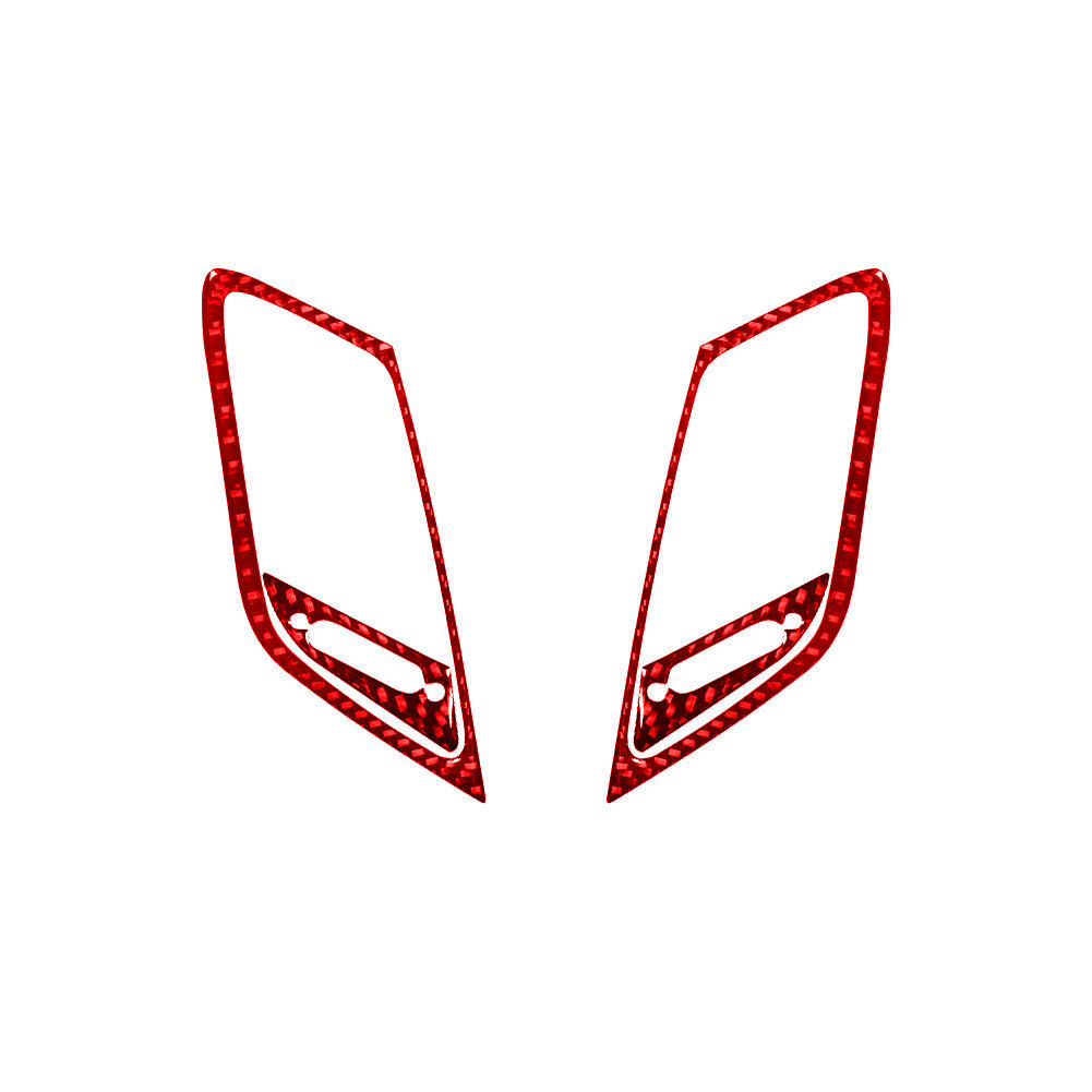 Red Carbon Fiber Interior Center Air Vent Cover Trim for Ford Fiesta 2011-2015