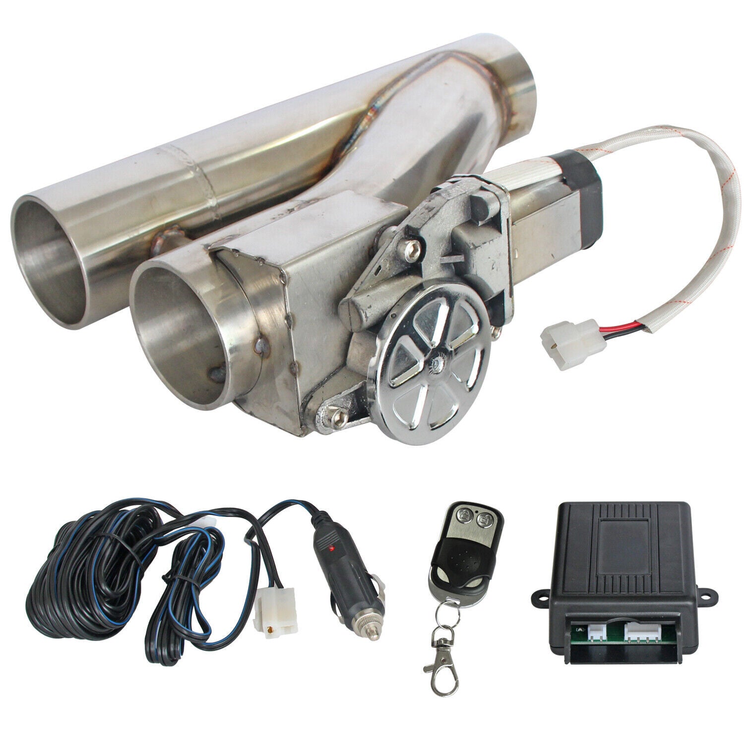 Exhaust Dual Valve 2.5 Catback Y Pipe Downpipe Controller Remote