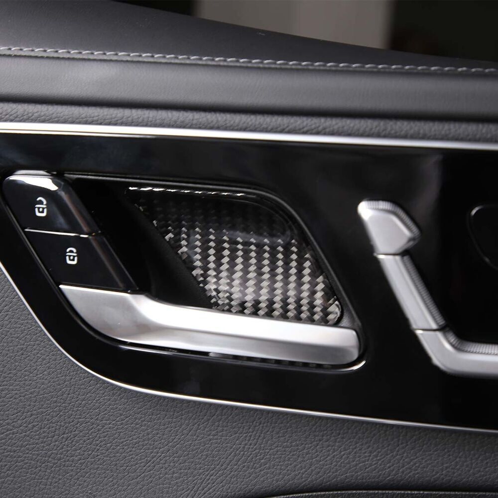 for Benz C Class W206 2022+ Interior Door Handle Bowl Panel Cover Carbon Fiber¡Á4