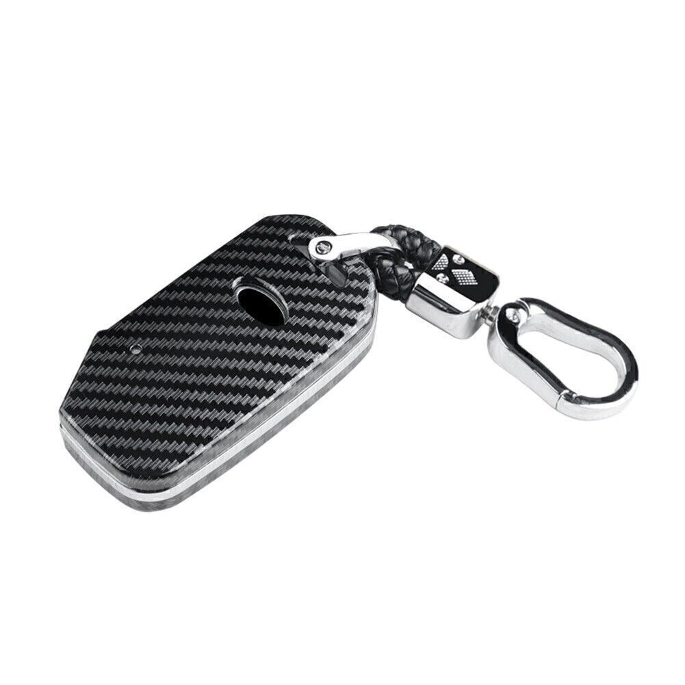 Key Fob Cover Shell Carbon Fiber Fit for Kia Forte Telluride K3 K5 Optima Seltos