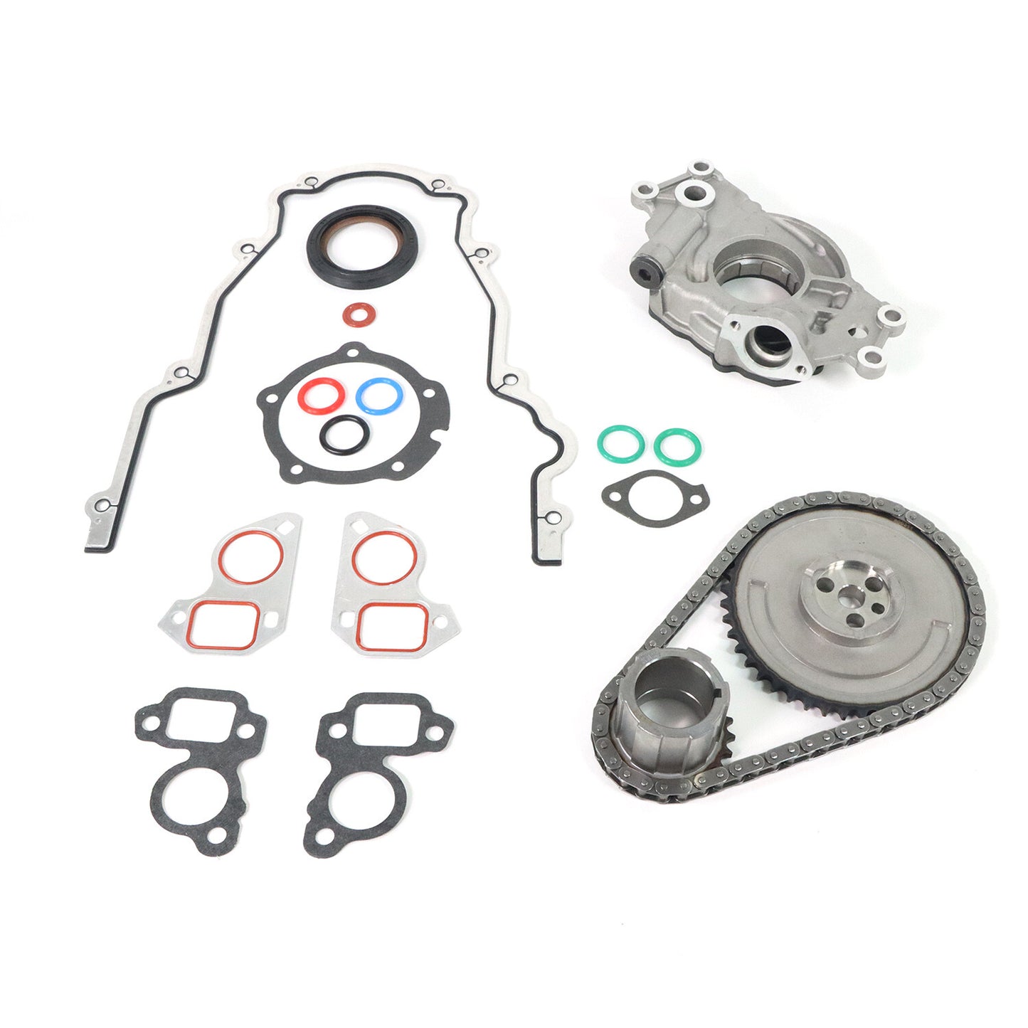 Timing Chain + M295 Oil Pump + Gasket for Chevrolet GM 4.8L 5.3L 6.0L LS1 LS2 LS