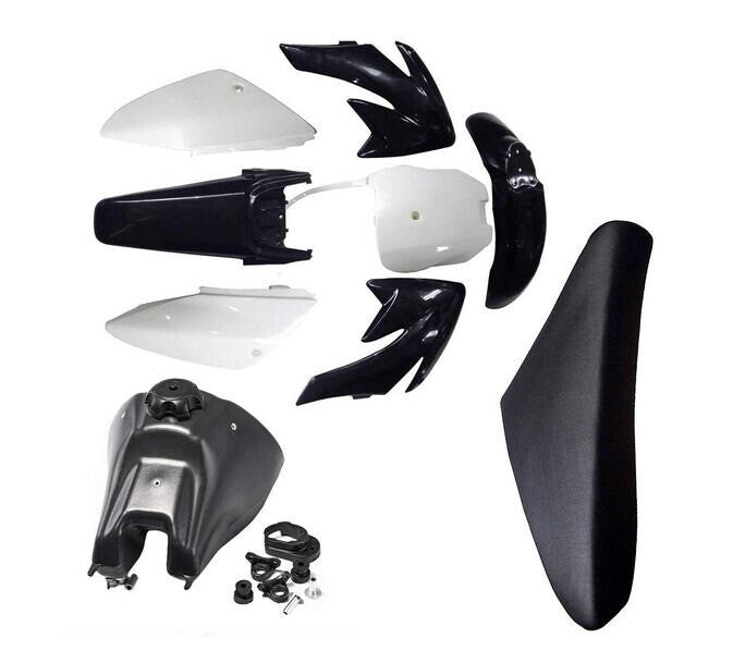 Plastic fender kit and fuel tank for seat for CRF70 XR70 Dirt Pit bikes Thumpstar 140