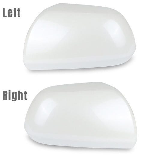 White Left Right Side Rearview Mirror Cover Cap For 2008-2013 for Toyota Highlander